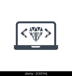 Symbol Für Clean Code Vector Glyph Stock Vektor