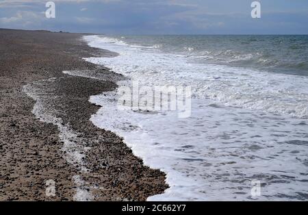 cley-next-the-Sea Kiesstrand, Nord norfolk, england Stockfoto