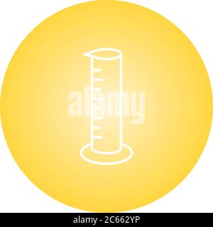 Einzigartiges Symbol Für Die Vektorlinie Des Graduierten Zylinders Stock Vektor