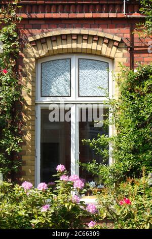 Fenster, Industriedenkmal Nordwolle, Delmenhorst, Niedersachsen, Deutschland, Europa Stockfoto