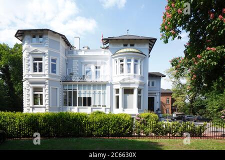 Unternehmervilla, Industriedenkmal Nordwolle, Delmenhorst, Niedersachsen, Deutschland, Europa Stockfoto