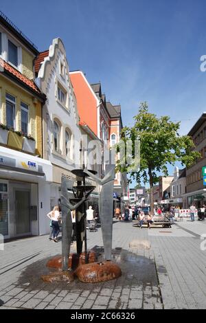 Einkaufsstraße lange Straße, Delmenhorst, Niedersachsen, Deutschland, Europa Stockfoto