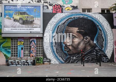 Street Art und Graffiti in Paris, Frankreich Stockfoto