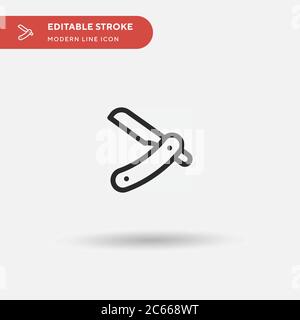 Einfaches Vektorsymbol für Rasiermesser. Illustration Symbol Design Vorlage für Web mobile UI Element. Perfekte Farbe modernes Piktogramm auf bearbeitbaren Strich. S Stock Vektor