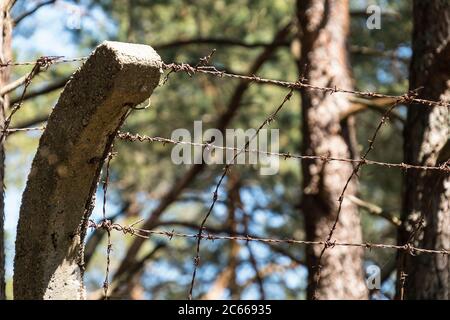 Polen, ehemaliges Militärgebiet, Barriere, symbolisches Bild Stockfoto