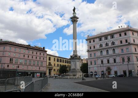 Piazza di Santa Maria Maggiore ein berühmtes Wahrzeichen in rom italien Stockfoto