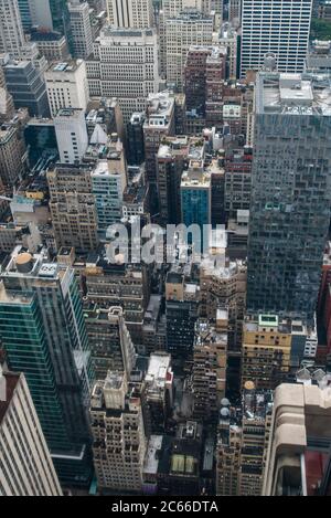 Blick auf New York City vom Rockefeller Center, USA Stockfoto