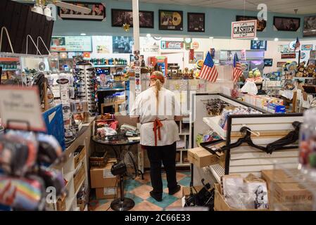 Souvenirladen an der Route 66 in Kalifornien, USA Stockfoto