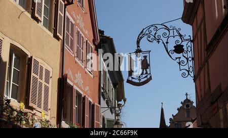 Altstadt von Colmar, Elsass Stockfoto