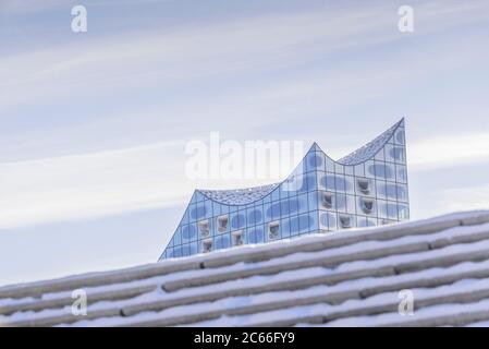 Deutschland, Hamburg, Hafen, HafenCity, Elbphilharmonie Konzertsaal, Promenade Stockfoto