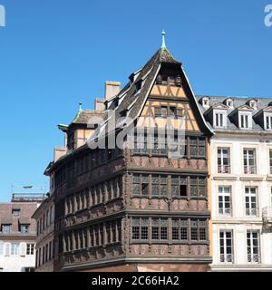 Kammerzell Haus am Münsterplatz, UNESCO Weltkulturerbe, Straßburg, Elsass, Grand Est Region, Frankreich Stockfoto