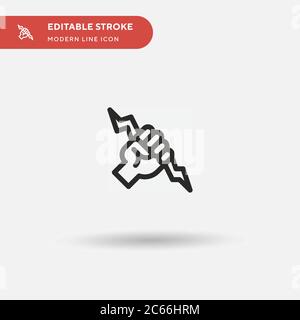 Einfaches Vektorsymbol Zeus. Illustration Symbol Design Vorlage für Web mobile UI Element. Perfekte Farbe modernes Piktogramm auf bearbeitbaren Strich. Zeus-Symbole für Ihr Geschäftsprojekt Stock Vektor