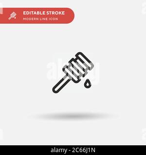 Einfaches Vektor-Symbol für Honig. Illustration Symbol Design Vorlage für Web mobile UI Element. Perfekte Farbe modernes Piktogramm auf bearbeitbaren Strich. Honey Icons für Ihr Business-Projekt Stock Vektor