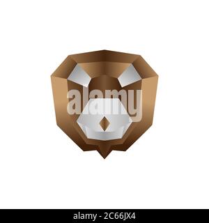 origami Löwe bunte Vektor Design Vorlage Illustration Stock Vektor