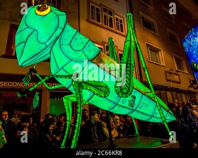 Morgenstraich, Karnevalsparade bei Nacht, Basler Karneval, Basel, Kanton Basel, Schweiz, Europa Stockfoto