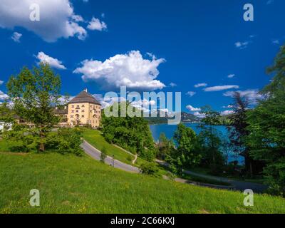 Schloss Hotel Fuschl, Fuschlsee, Salzkammergut, Bundesland Salzburg, Österreich, Europa Stockfoto