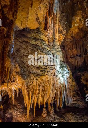 JAMA Baredine, Tropfsteinhöhle, Nova Vas, Porec, Istrien, Kroatien, Europa Stockfoto