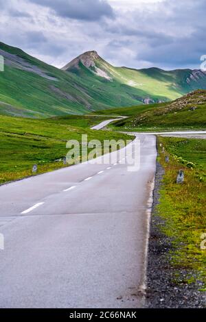 Passtrasse in Albulapass, Kanton Graubünden, Schweiz Stockfoto