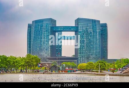 China, Hangzhou City, Jianggan District, Qianjiang New City, Stadtverwaltung Gebäude Stockfoto