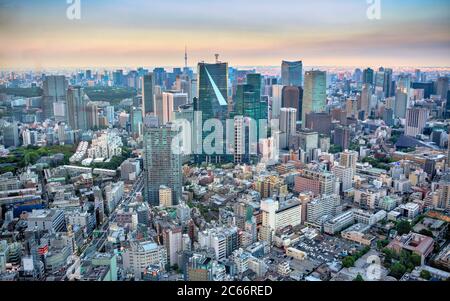 Japan, Tokyo City, Shimbashi und Marunouchi, Panorama Stockfoto