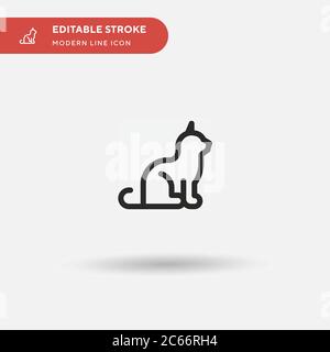 CAT Simple Vector-Symbol. Illustration Symbol Design Vorlage für Web mobile UI Element. Perfekte Farbe modernes Piktogramm auf bearbeitbaren Strich. CAT-Symbole für Ihr Geschäftsprojekt Stock Vektor