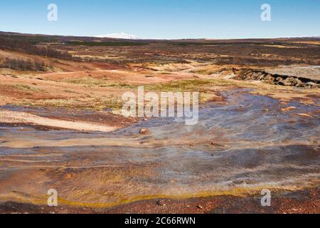 Südwest Island, Golden Circle, Geysir, Laugarvatn im Haukadalur Valley Stockfoto