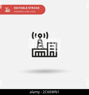 Einfaches Vektorsymbol Telekommunikation. Illustration Symbol Design Vorlage für Web mobile UI Element. Perfekte Farbe modernes Piktogramm auf bearbeitbaren Strok Stock Vektor