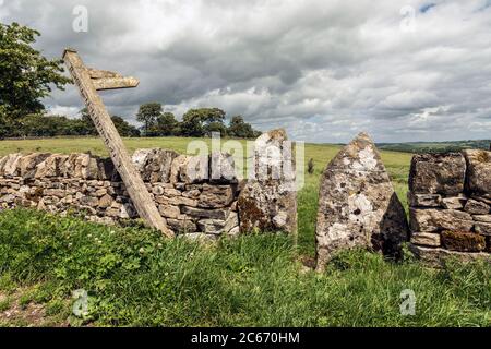 Fußweg in der Nähe von Thorpe, Peak District National Park, Derbyshire Stockfoto