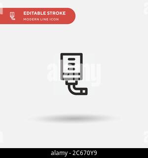 Einfaches Vektor-Symbol für PET. Illustration Symbol Design Vorlage für Web mobile UI Element. Perfekte Farbe modernes Piktogramm auf bearbeitbaren Strich. PET-Symbole für Stock Vektor