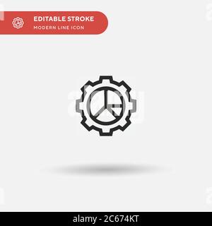 Einfaches Vektorsymbol für Analysen. Illustration Symbol Design Vorlage für Web mobile UI Element. Perfekte Farbe modernes Piktogramm auf bearbeitbaren Strich. Analytics-Symbole für Ihr Geschäftsprojekt Stock Vektor