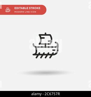 Einfaches Vektorsymbol Trireme. Illustration Symbol Design Vorlage für Web mobile UI Element. Perfekte Farbe modernes Piktogramm auf bearbeitbaren Strich. Trireme Stock Vektor