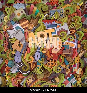 Cartoon niedlichen Kritzeleien handgezeichnete Illustration. Stock Vektor