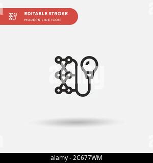 Tiefes einfaches Vektorsymbol. Illustration Symbol Design Vorlage für Web mobile UI Element. Perfekte Farbe modernes Piktogramm auf bearbeitbaren Strich. Tiefe Symbole für Ihr Geschäftsprojekt Stock Vektor