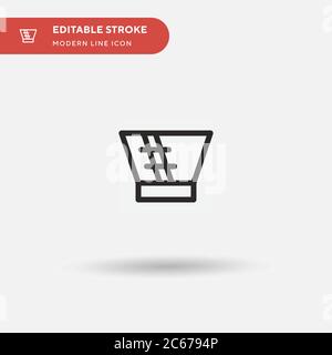 Kegel der Schande einfaches Vektor-Symbol. Illustration Symbol Design Vorlage für Web mobile UI Element. Perfekte Farbe modernes Piktogramm auf bearbeitbaren Strich. Co Stock Vektor