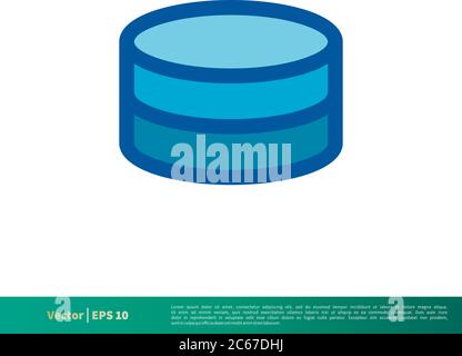 Datenspeicher Essential Icon Vektor Logo Vorlage Illustration Design. Editierbarer Vektor EPS 10. Stock Vektor