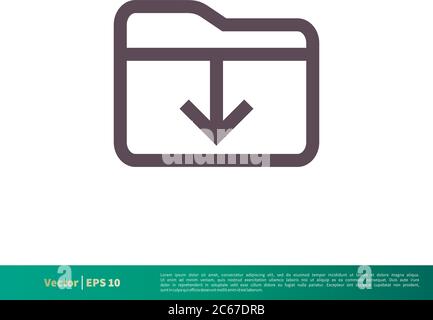 Download Folder Icon Vektor Logo Vorlage Illustration Design. Editierbarer Vektor EPS 10. Stock Vektor