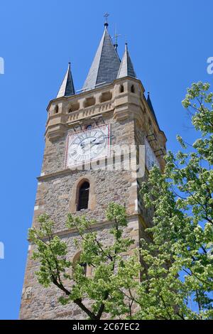 St. Stephen Tower (Turnul St. Stefan), Baia Mare, Nagybánya, Maramures Region, Rumänien, Szent István-torony Stockfoto