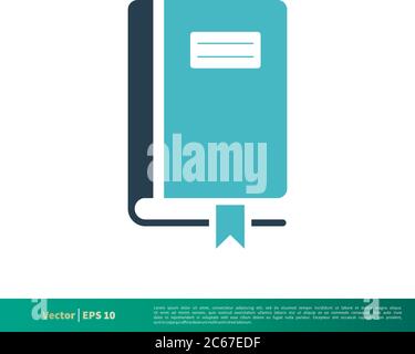 Book Icon Vektor Logo Vorlage Illustration Design. Editierbarer Vektor EPS 10. Stock Vektor