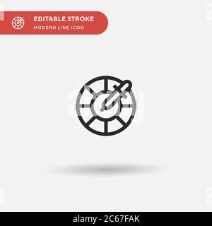 Einfaches Vektorsymbol für Farbrad. Illustration Symbol Design Vorlage für Web mobile UI Element. Perfekte Farbe modernes Piktogramm auf bearbeitbaren Strich. Farbrad-Symbole für Ihr Geschäftsprojekt Stock Vektor