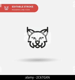 Einfaches Vektor-Symbol von Caracal. Illustration Symbol Design Vorlage für Web mobile UI Element. Perfekte Farbe modernes Piktogramm auf bearbeitbaren Strich. Caracal Icons für Ihr Business-Projekt Stock Vektor