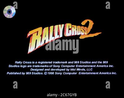 Rally Cross 2 – Sony PlayStation 1 PS1 PSX – nur für redaktionelle Zwecke Stockfoto
