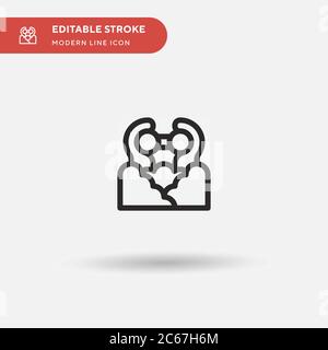 Einfaches Vektor-Symbol für private Detektive. Illustration Symbol Design Vorlage für Web mobile UI Element. Perfekte Farbe modernes Piktogramm auf bearbeitbaren Strich. Private Detektiv-Icons für Ihr Geschäftsprojekt Stock Vektor