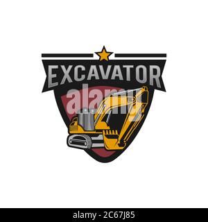 Bagger Logo Designs Konzept Vektor Illustration.EPS 10 Stock Vektor