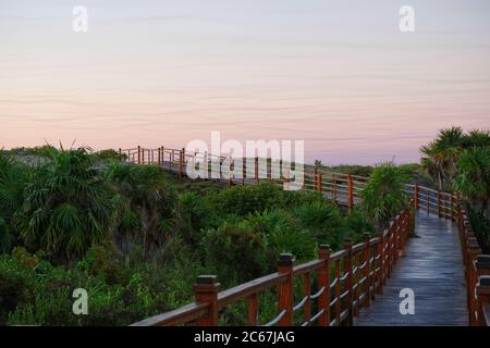 Karibischer Sonnenuntergang, Kuba, Cayo Largo Strand Stockfoto