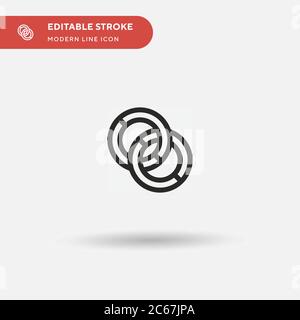 Hula Hoop einfaches Vektor-Symbol. Illustration Symbol Design Vorlage für Web mobile UI Element. Perfekte Farbe modernes Piktogramm auf bearbeitbaren Strich. Hula Hoop Icons für Ihr Business-Projekt Stock Vektor