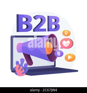 B2B Marketing Vektor Konzept Metapher Stock Vektor