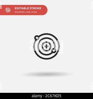Neutron Simple Vektor-Symbol. Illustration Symbol Design Vorlage für Web mobile UI Element. Perfekte Farbe modernes Piktogramm auf bearbeitbaren Strich. Neutron-Symbole für Ihr Geschäftsprojekt Stock Vektor