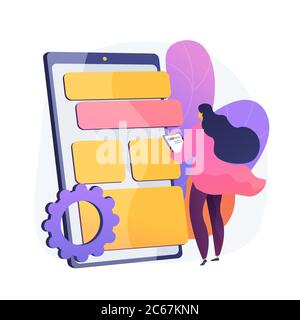 App-Tests und Optimierung Vektor-Konzept Metapher Stock Vektor