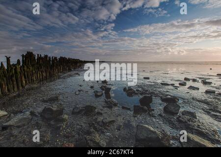 Ebbe am Wattenmeer Stockfoto