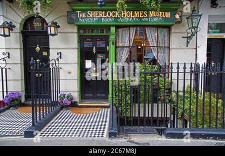 Sherlock Holmes Geschäft in London Stockfoto